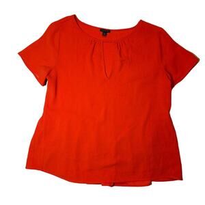 Ann Taylor Short Sleeve Woman's Orange Blouse Size Small